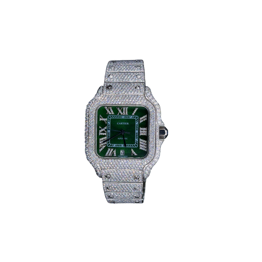 Full White Green Face Cartie Roman Letters